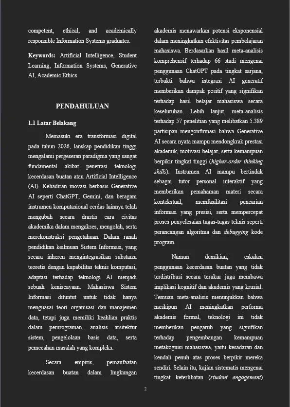 Contoh 2 Kolom